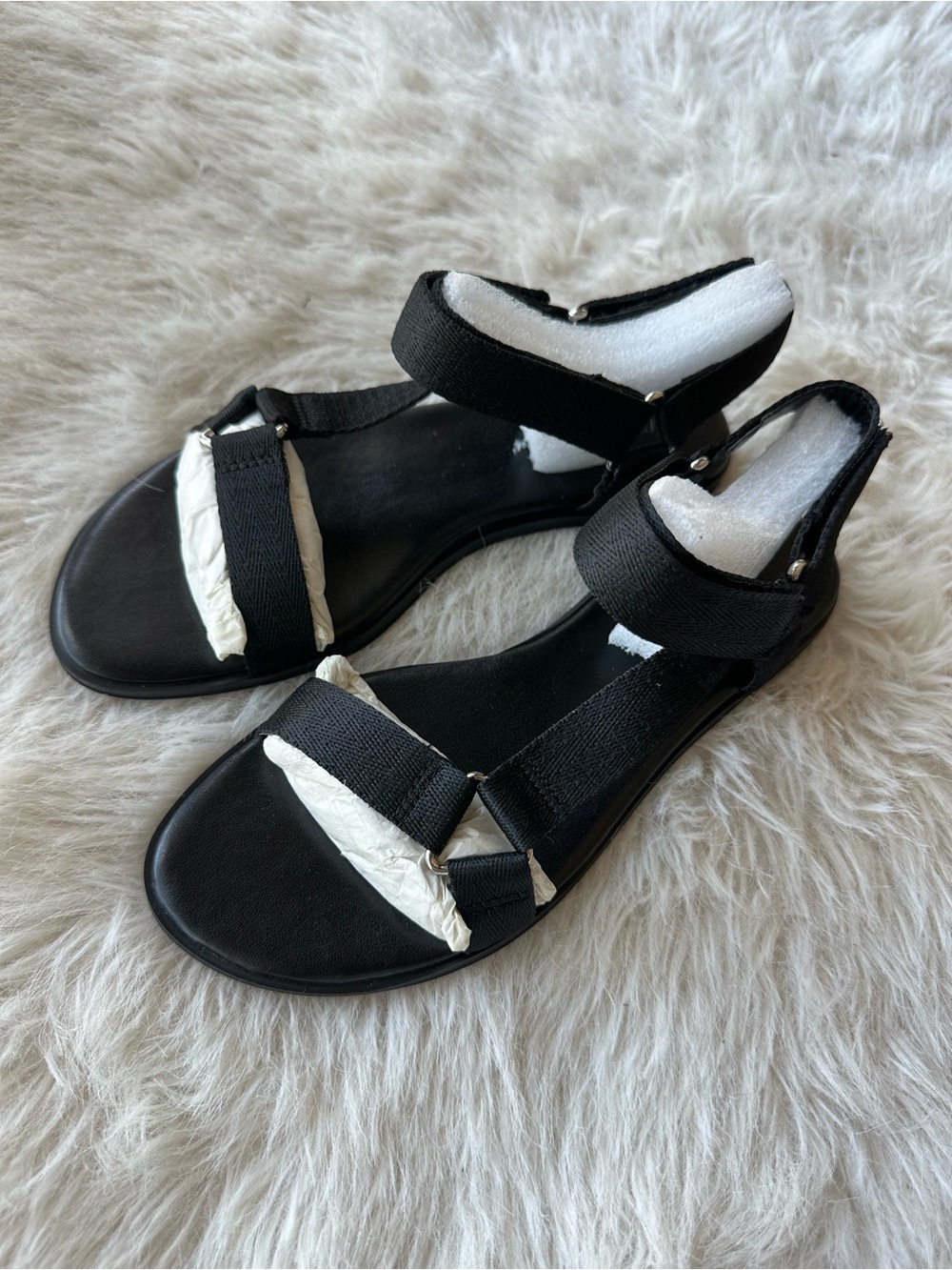 Black Women's Adjustable Strappy Sandals 5.5  new in the box - Picture 12 of 16